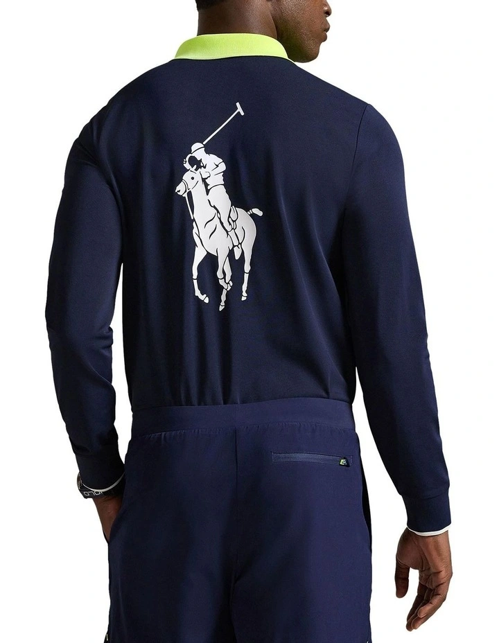 Australian Open Performance Pique Polo Shirt in Blue image 2