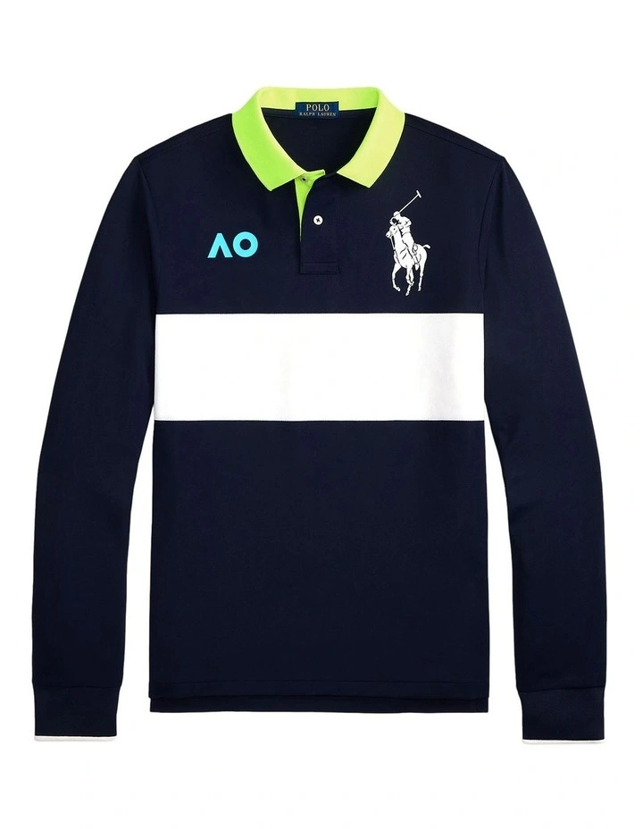 Australian Open Performance Pique Polo Shirt in Blue image 4