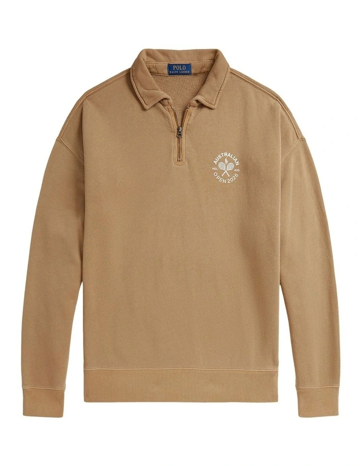 Australian Open French Terry Sweatshirt in Beige image 4