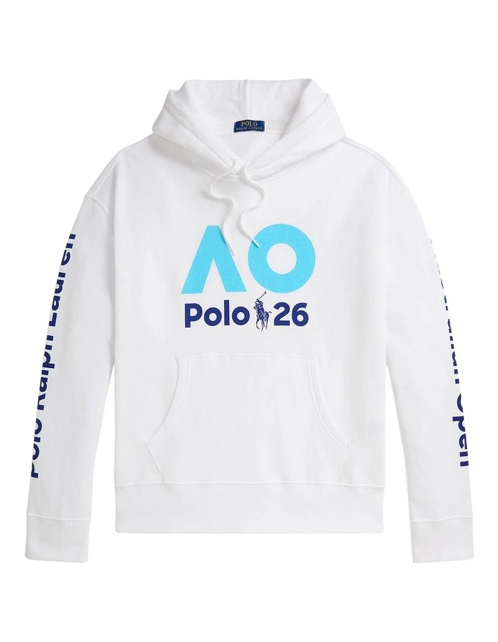 Australian Open French Terry Hoodie in White image 4