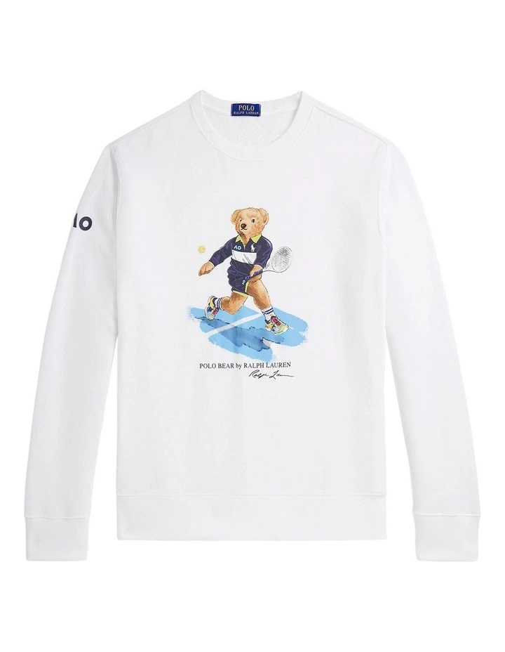 Australian Open Polo Bear Sweatshirt in White image 4