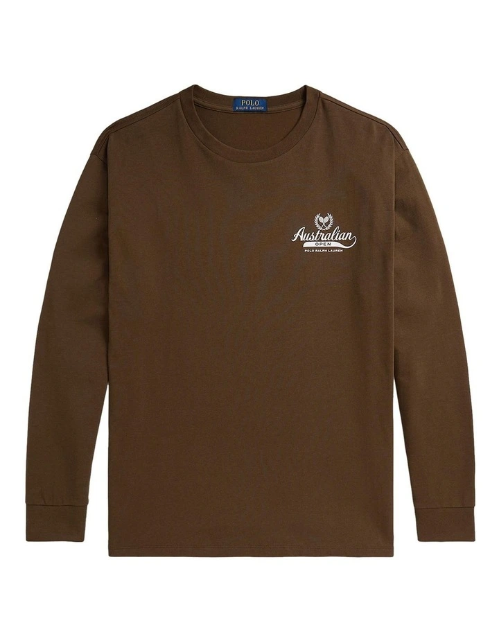 Australian Open Big Fit T-shirt in Brown image 4