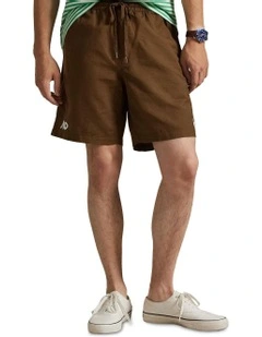 Australian Open Linen-Blend Short 6-Inch in Brown