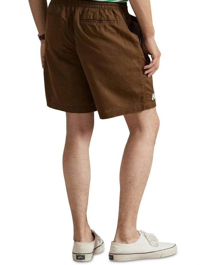 Australian Open Linen-Blend Short 6-Inch in Brown image 2