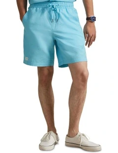 Australian Open Linen-Blend Short 6-Inch in Blue