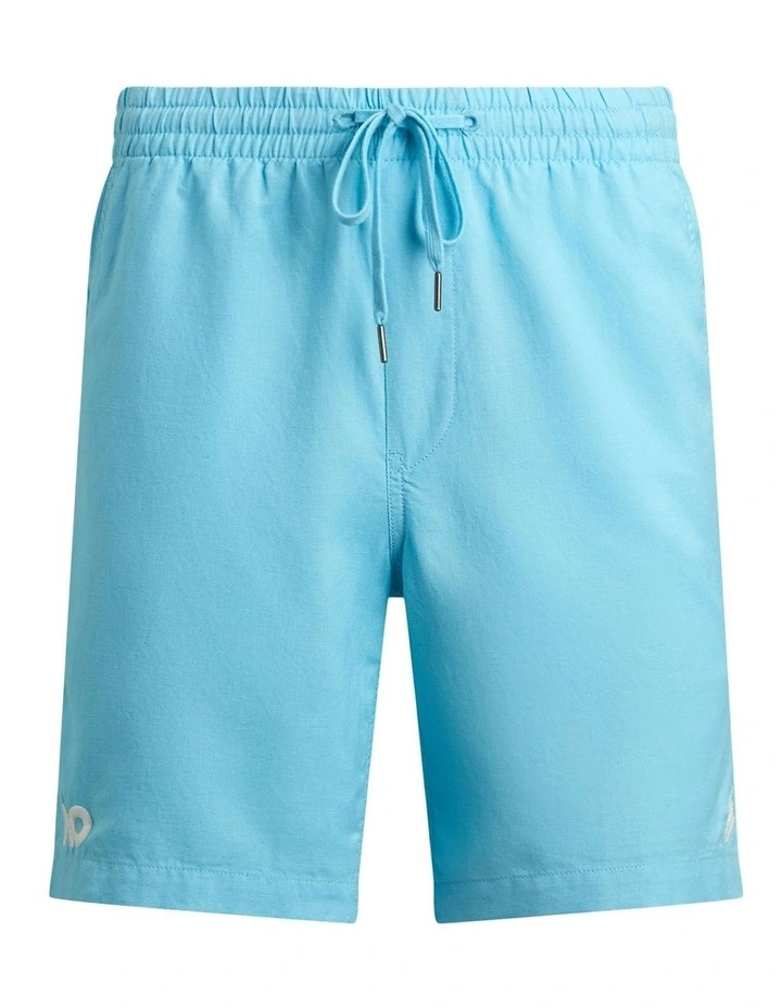 Australian Open Linen-Blend Short 6-Inch in Blue image 4