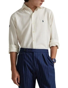 Australian Open Linen-Cotton Shirt in White