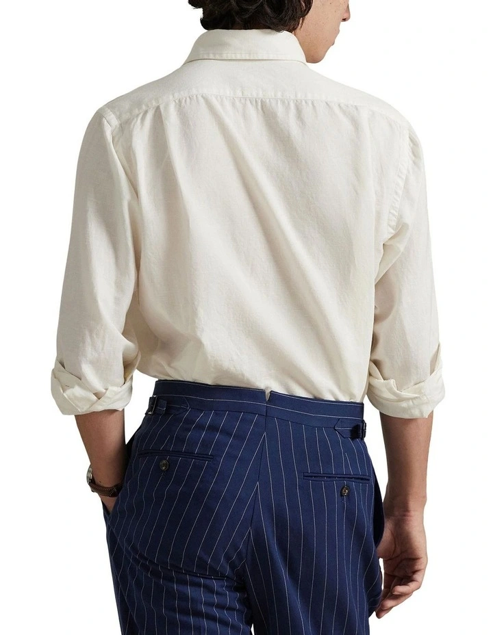 Australian Open Linen-Cotton Shirt in White image 2