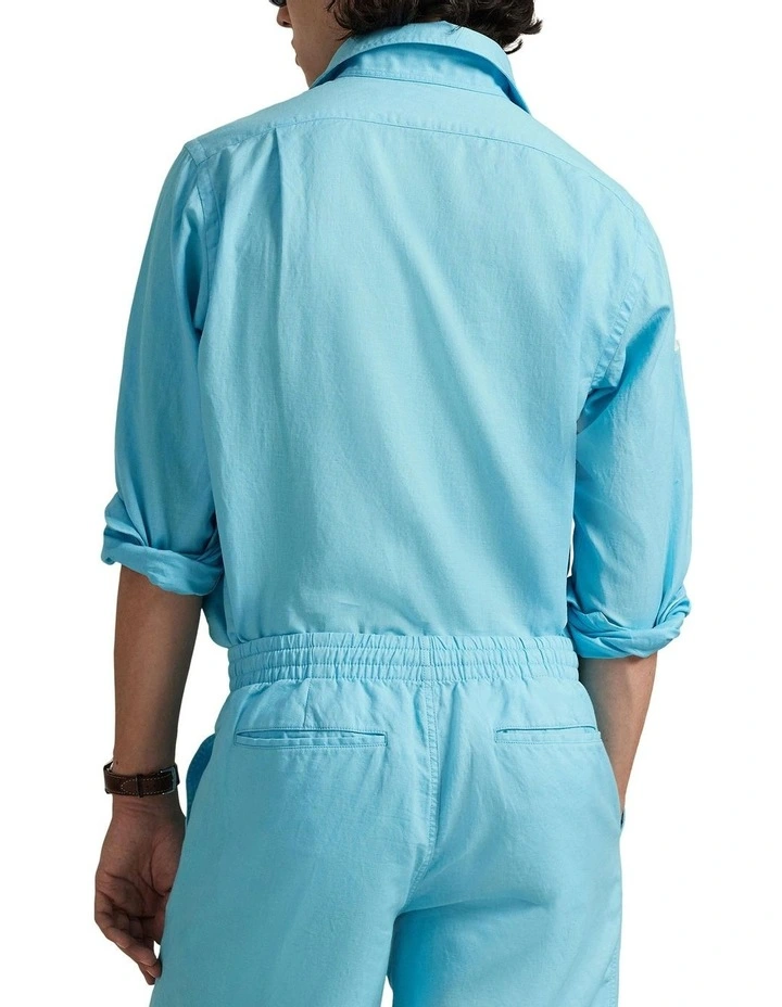 Australian Open Linen-Cotton Shirt in Blue image 2