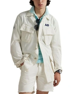 Australian Open Utility Overshirt in White