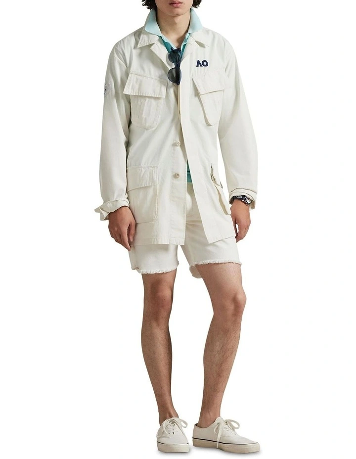 Australian Open Utility Overshirt in White image 3