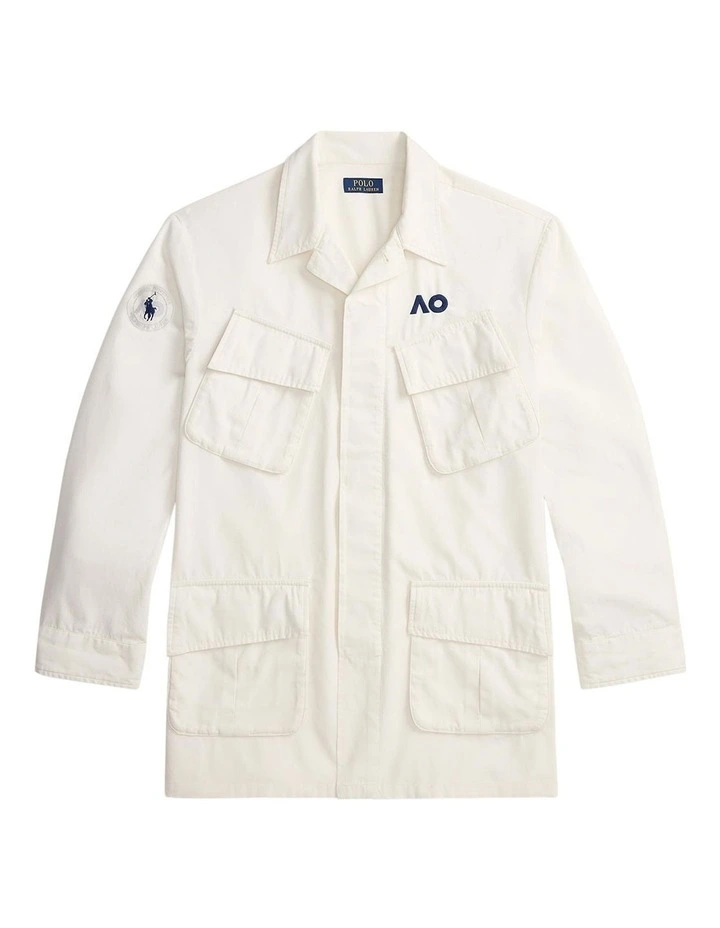 Australian Open Utility Overshirt in White image 4