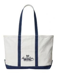 Australian Open Canvas Tote Bag in Beige