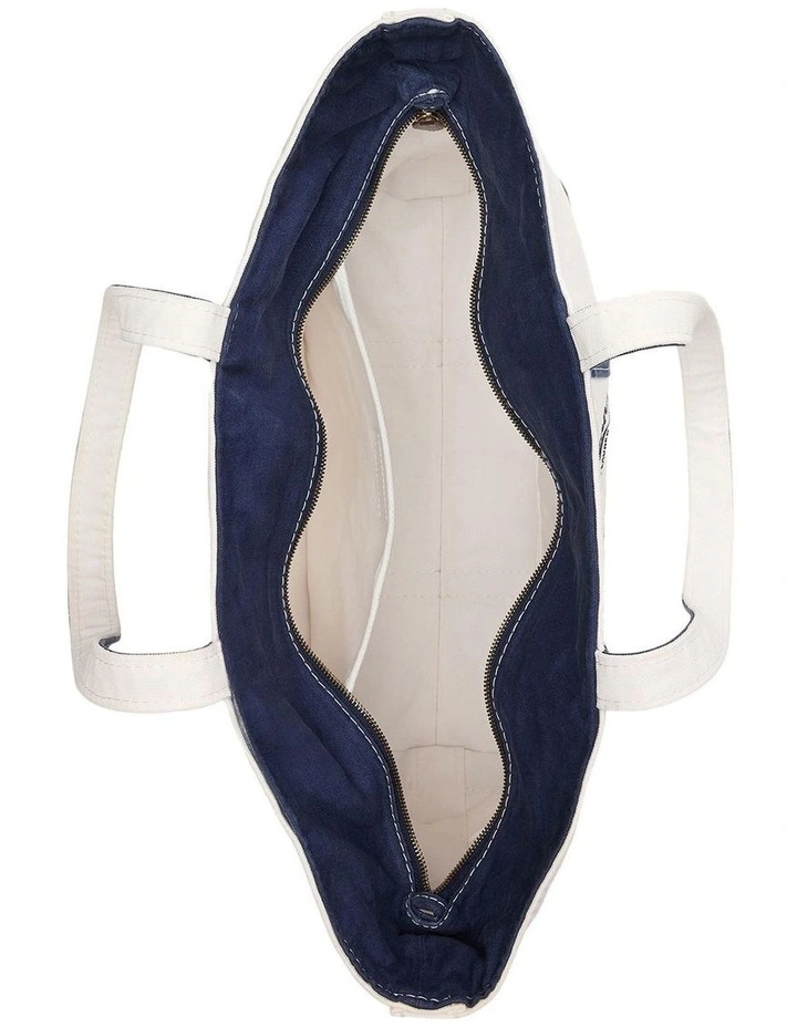 Australian Open Canvas Tote Bag in Beige image 3