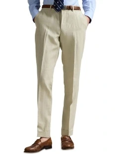 Linen Suit Trouser in Cream