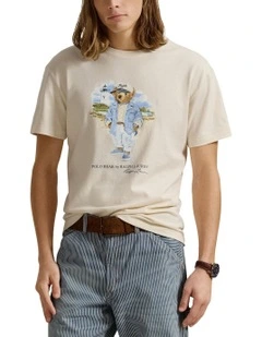 Classic Fit Polo Bear Jersey T-shirt in Cream
