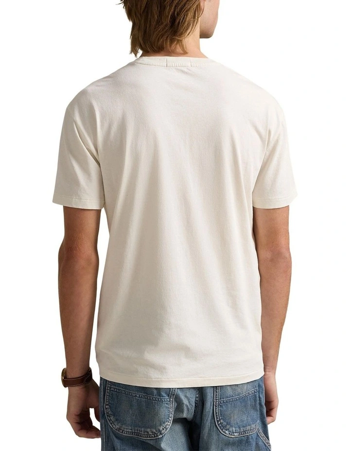 Classic Fit Jersey Graphic T-shirt in Cream image 2