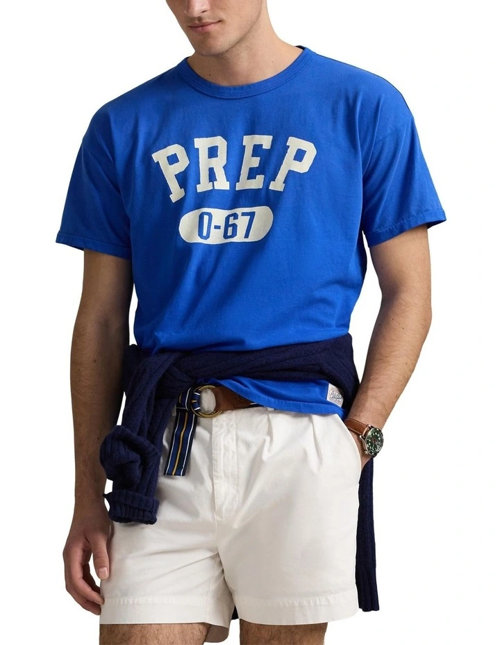 Vintage Fit Jersey Graphic T-shirt in Blue image 1