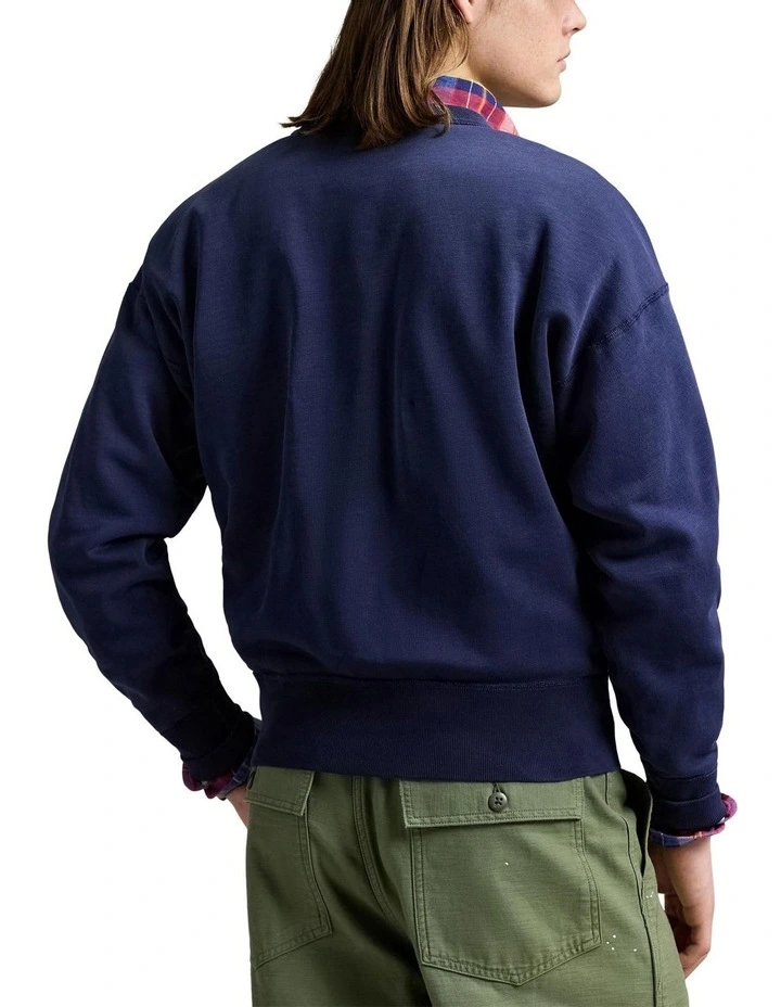 Vintage Fit Fleece Graphic Sweatshirt in Blue image 2