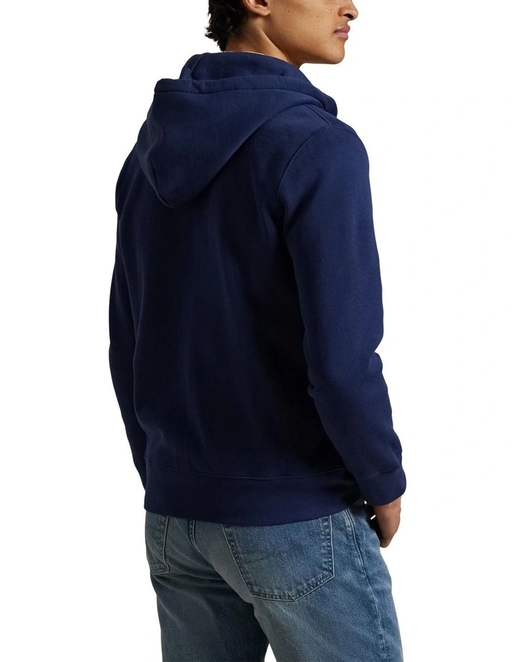 Polo Bear Fleece Full-Zip Hoodie in Blue image 2