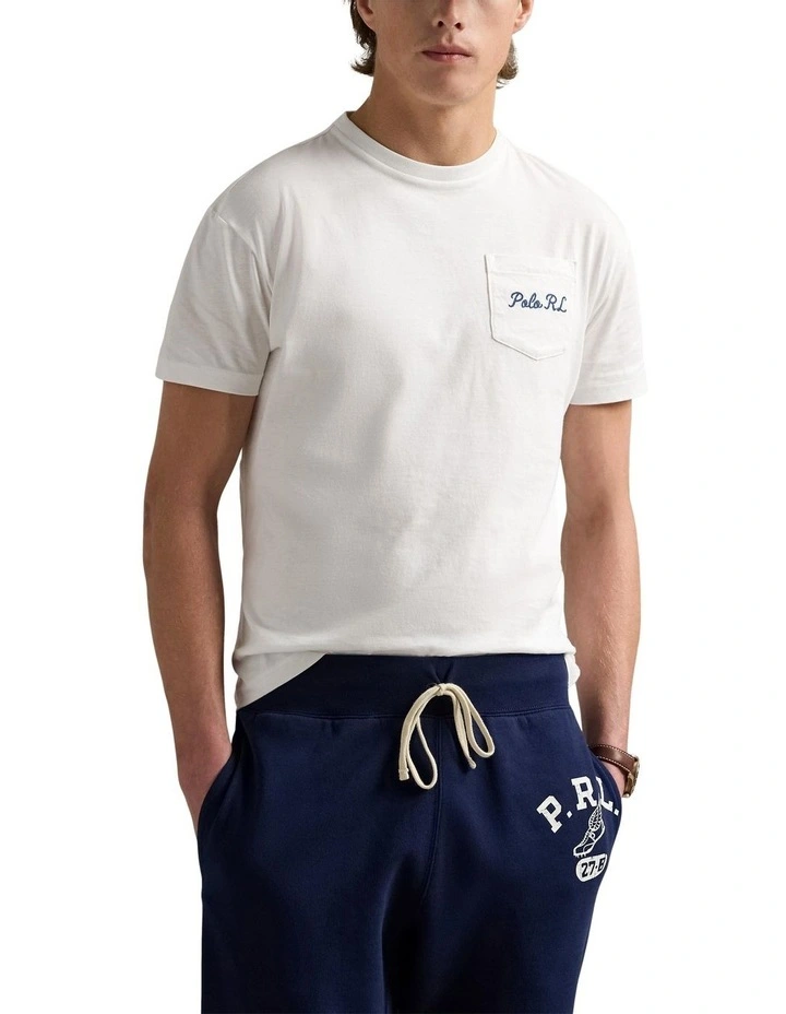 Classic Fit Polo Bear Jersey T-shirt in White image 1