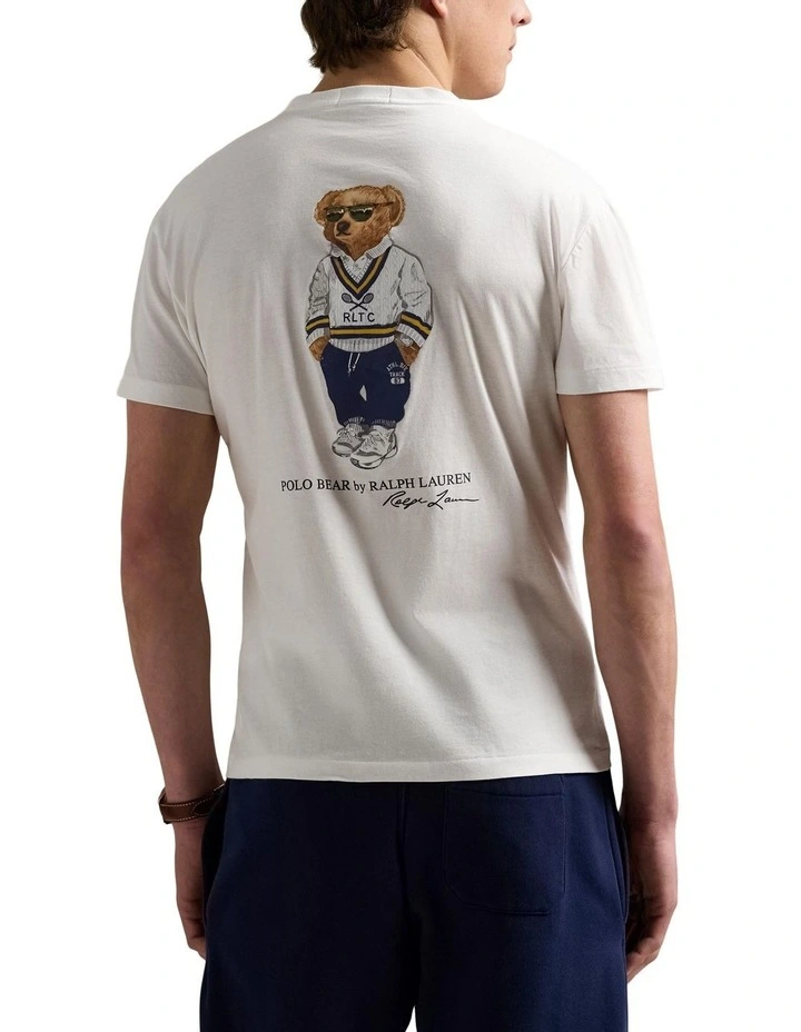 Classic Fit Polo Bear Jersey T-shirt in White image 2