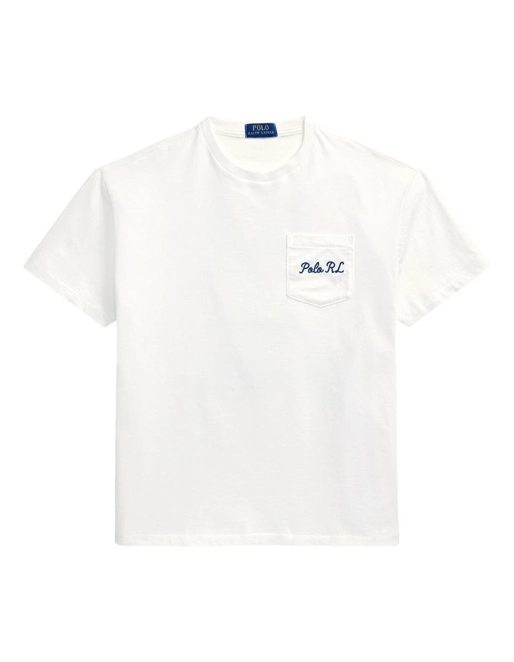 Classic Fit Polo Bear Jersey T-shirt in White image 4