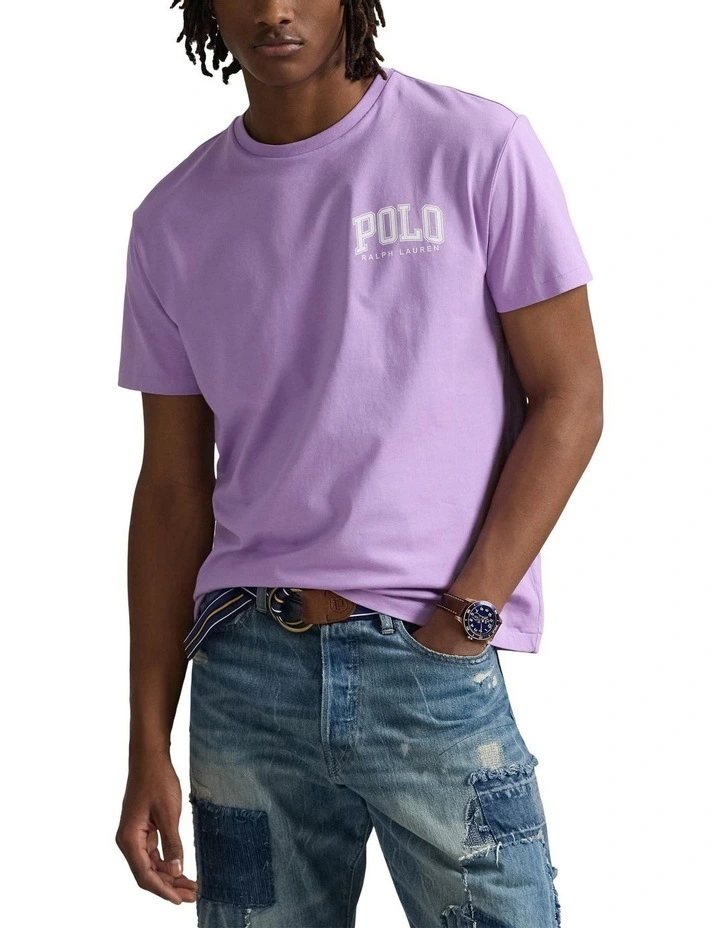 Classic Fit Logo Jersey T-shirt in Purple image 1