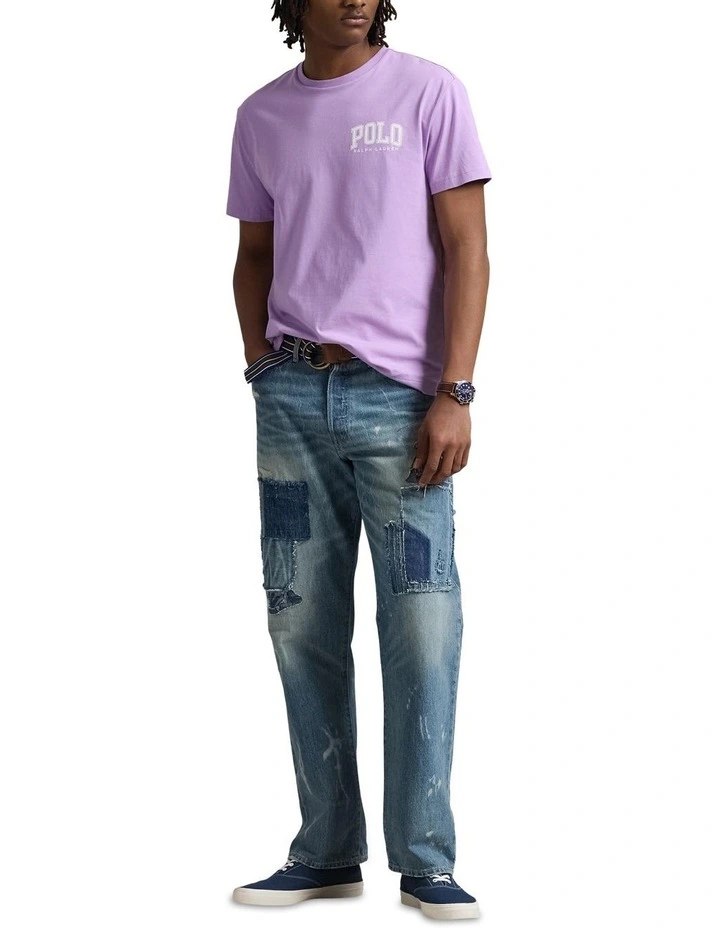 Classic Fit Logo Jersey T-shirt in Purple image 3