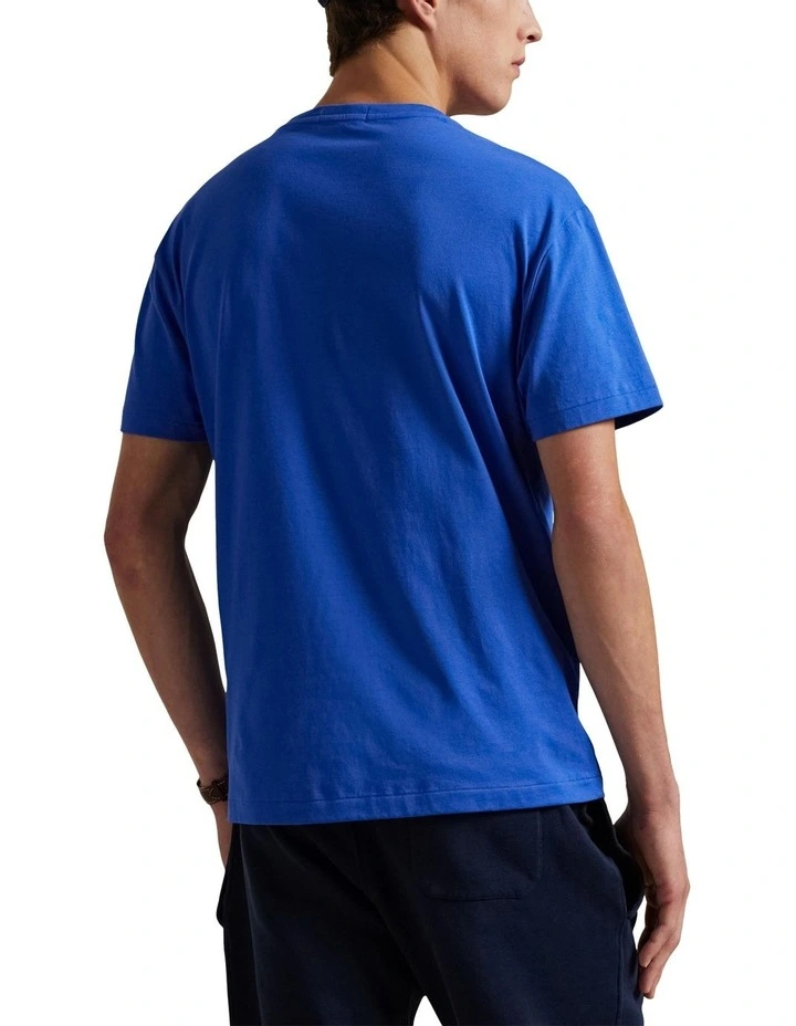 Classic Fit Logo Jersey T-shirt in Blue image 2