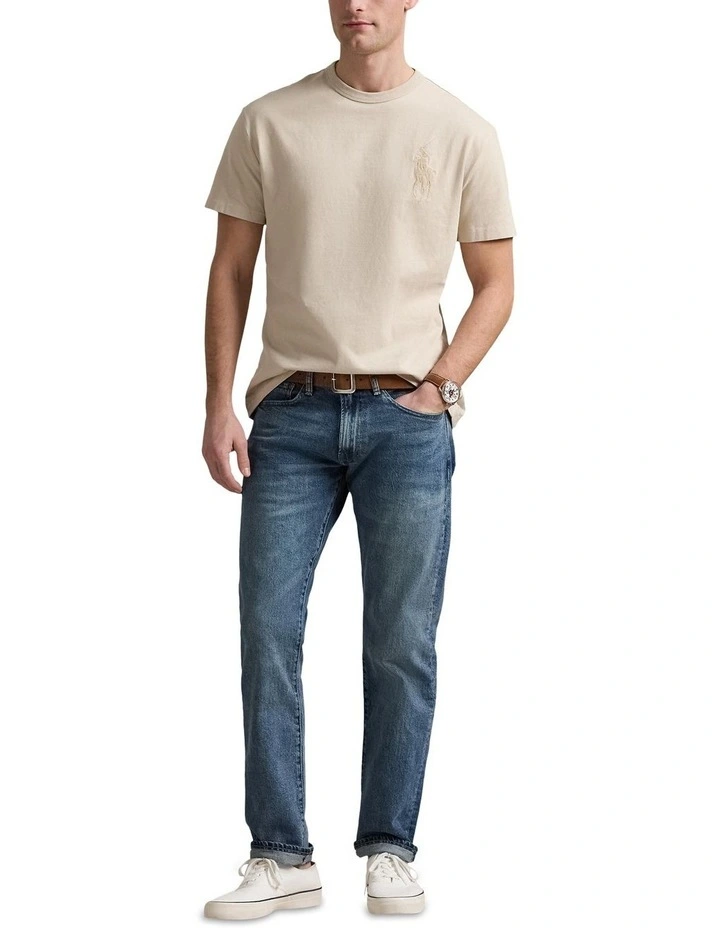 Classic Fit Big Pony Jersey T-shirt in Grey image 3