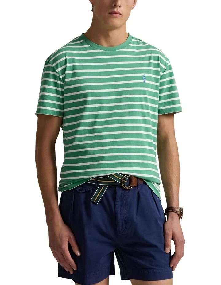 Classic Fit Striped Jersey T-shirt in Multi image 1