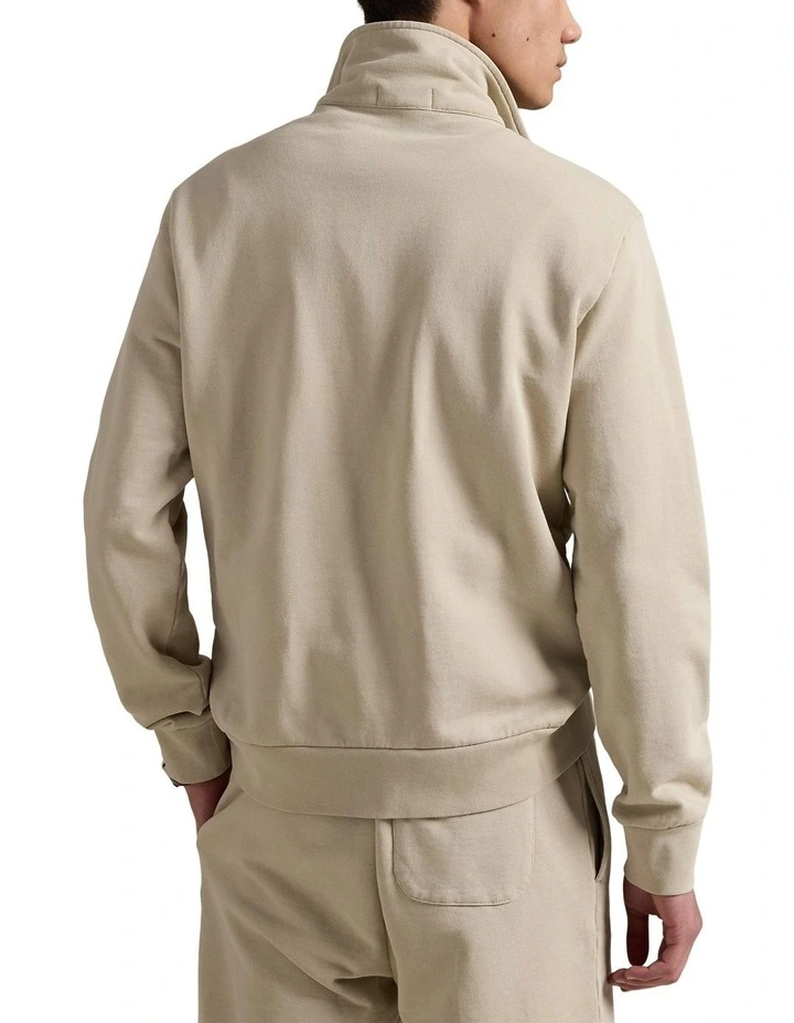 Loopback Fleece Quarter-Zip Sweatshirt in Grey image 2