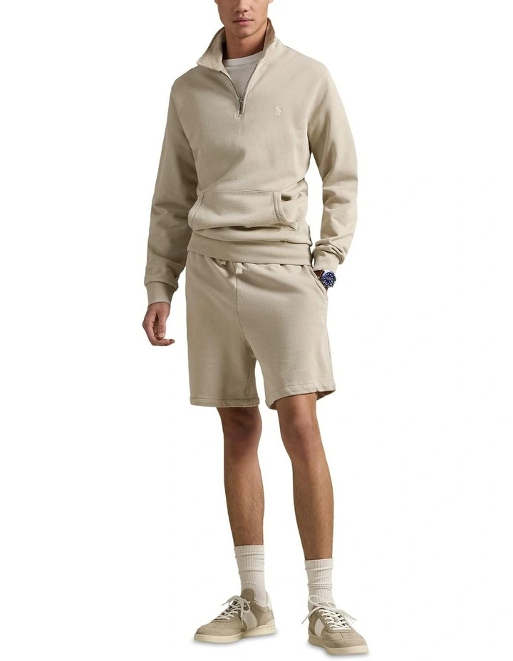 Loopback Fleece Quarter-Zip Sweatshirt in Grey image 3