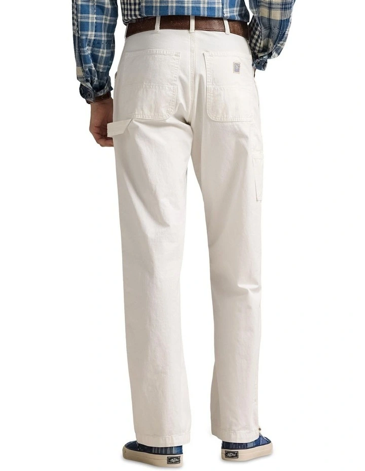 Dungaree Fit Twill Carpenter Pant in White image 2