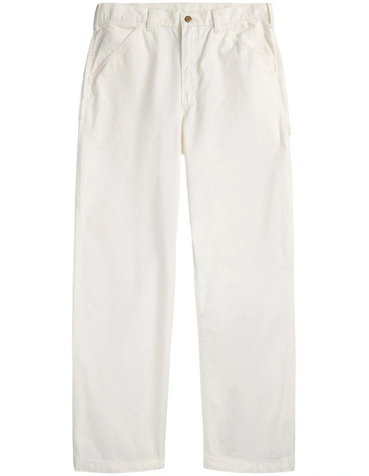 Dungaree Fit Twill Carpenter Pant in White image 4