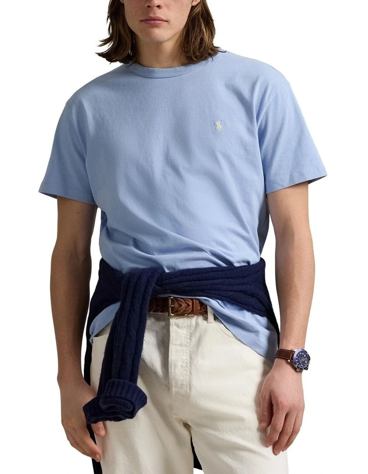 Classic Fit Jersey Crewneck T-shirt in Blue image 1