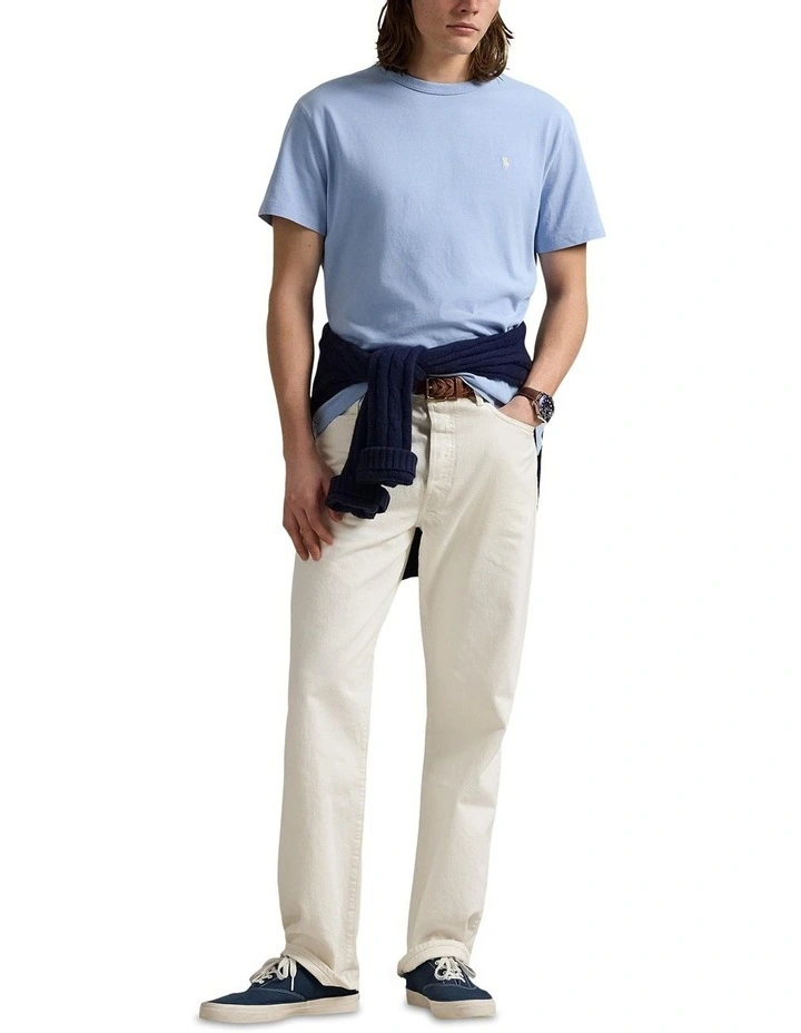 Classic Fit Jersey Crewneck T-shirt in Blue image 3