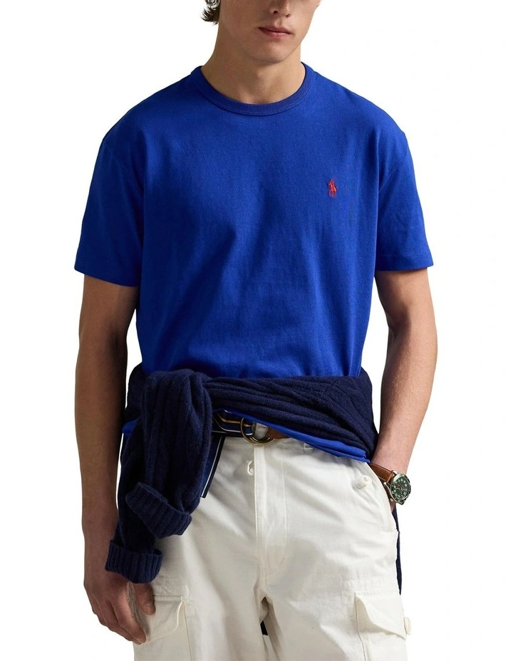 Classic Fit Heavyweight Jersey T-shirt in Blue image 1