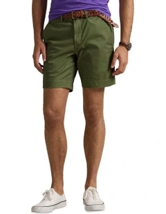 Straight Fit Stretch Chino Short 8 Inch in Green