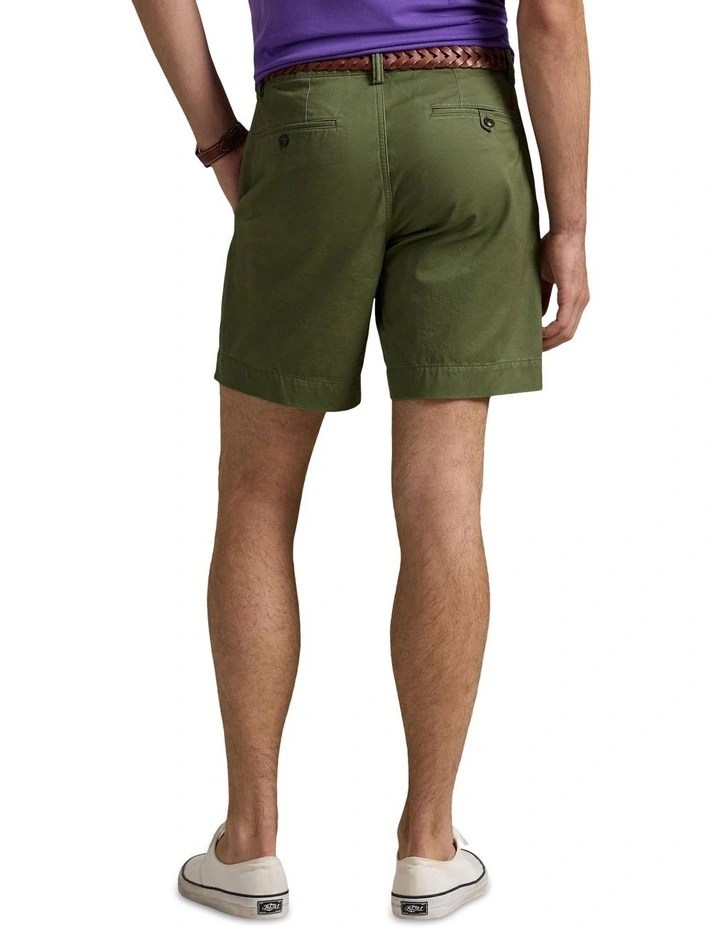 Straight Fit Stretch Chino Short 8 Inch in Green image 2