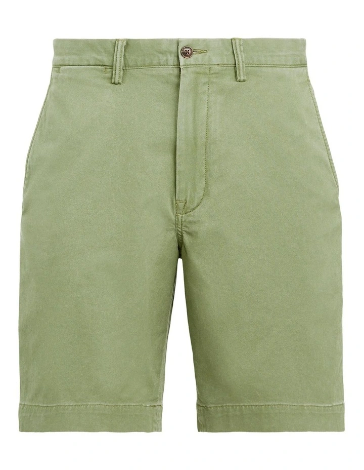 Straight Fit Stretch Chino Short 8 Inch in Green image 4