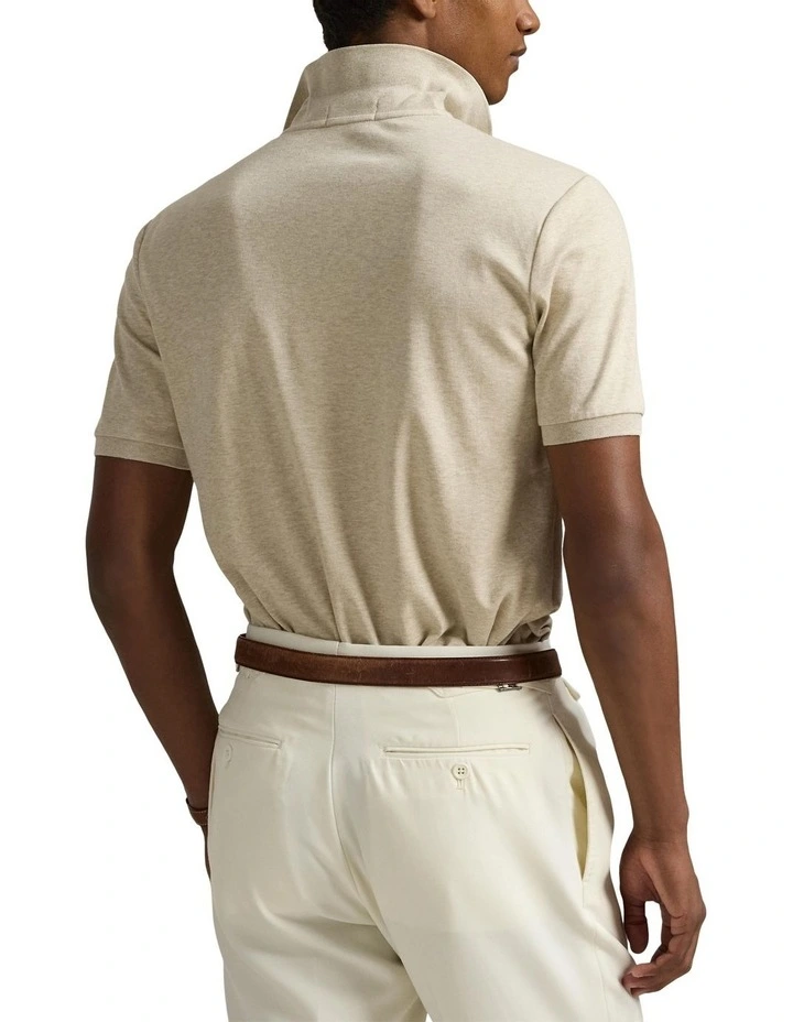 Custom Slim Fit Soft Cotton Polo Shirt in Beige image 2