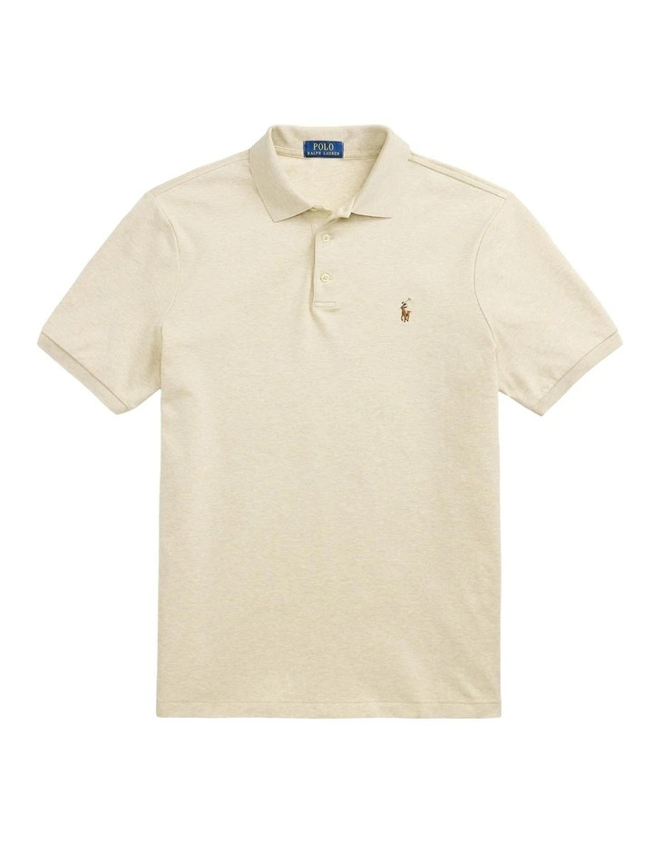 Custom Slim Fit Soft Cotton Polo Shirt in Beige image 4