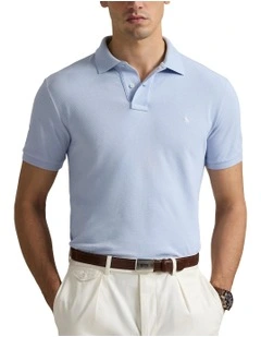 The Iconic Mesh Polo Shirt in Blue