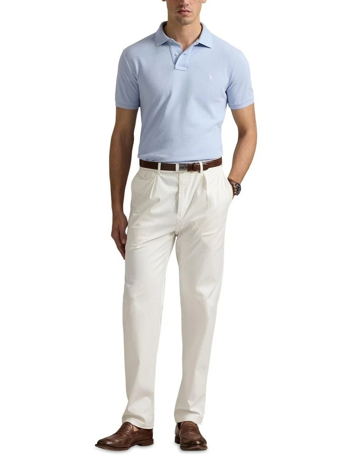 The Iconic Mesh Polo Shirt in Blue image 3