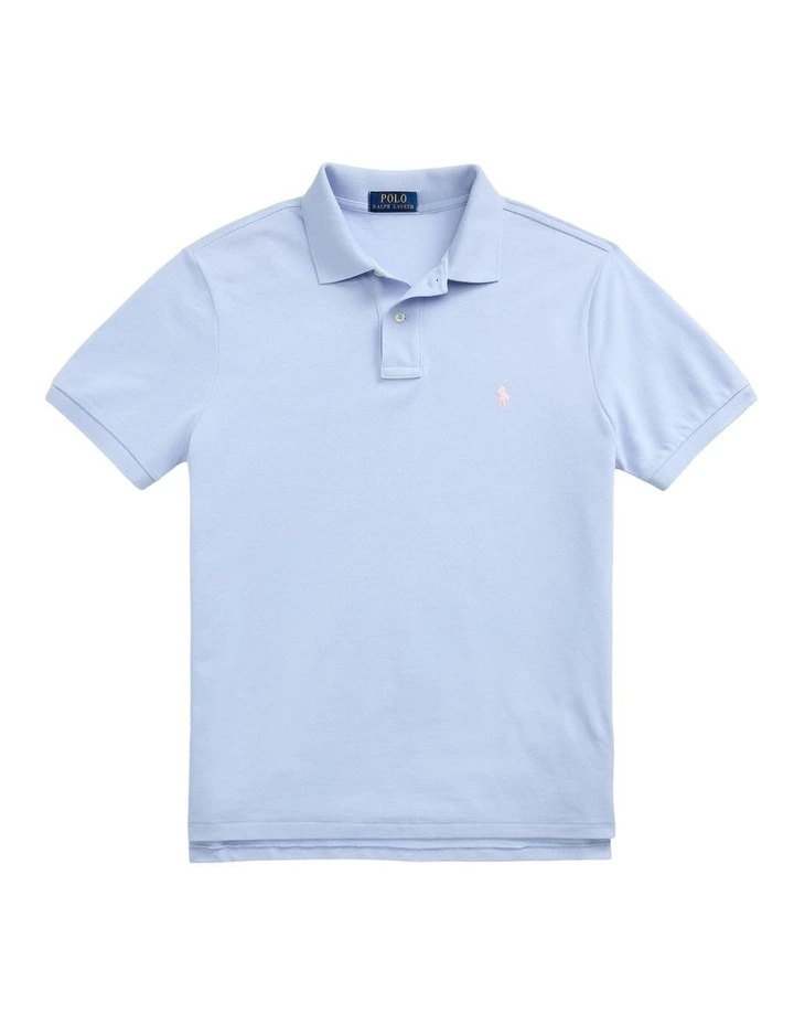 The Iconic Mesh Polo Shirt in Blue image 4