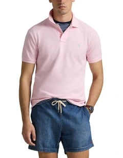 The Iconic Mesh Polo Shirt in Pink