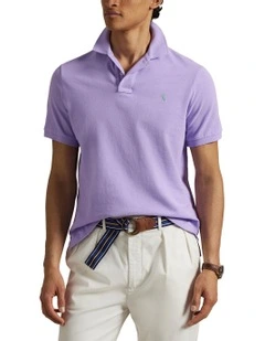 The Iconic Mesh Polo Shirt in Purple