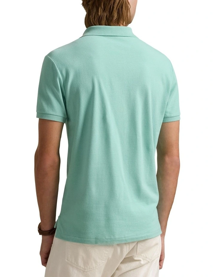 The Iconic Mesh Polo Shirt in Green image 2